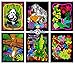 Stuff2Color Panda, Kitten, Dragon and Knight, Leopards, Humming Bird, Frog - 6 Fuzzy Velvet Coloring Posters