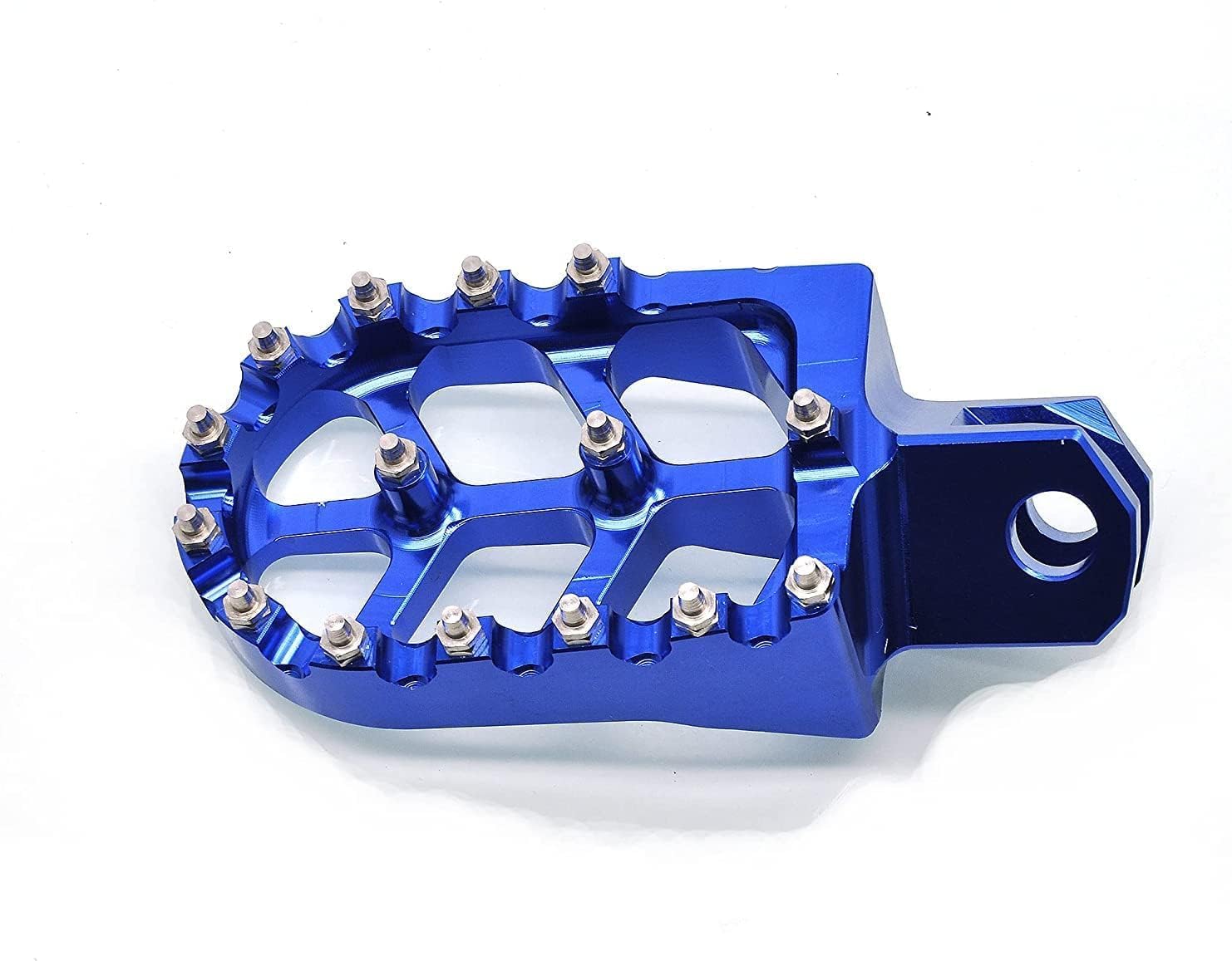 MZS Dirt Bike Foot Pegs, Motocross Footpeg Accessories MX Foot Pedal Blue Compatible with DRZ400 00-04 / DRZ400E 00-07 / DZR400S 00-24 / DRZ400SM 05-24 / RM125 RM125 91-02 / RMX 250 93-98
