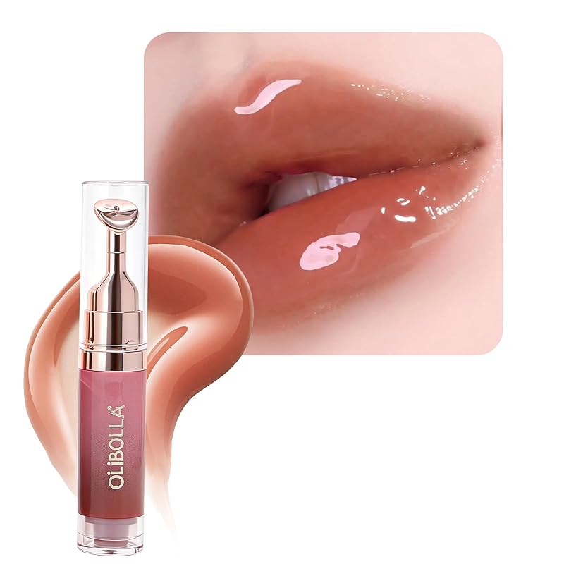 Sérum labial URQT com aplicador metálico, acabamento brilhante, tom 06 Cocoa Cream