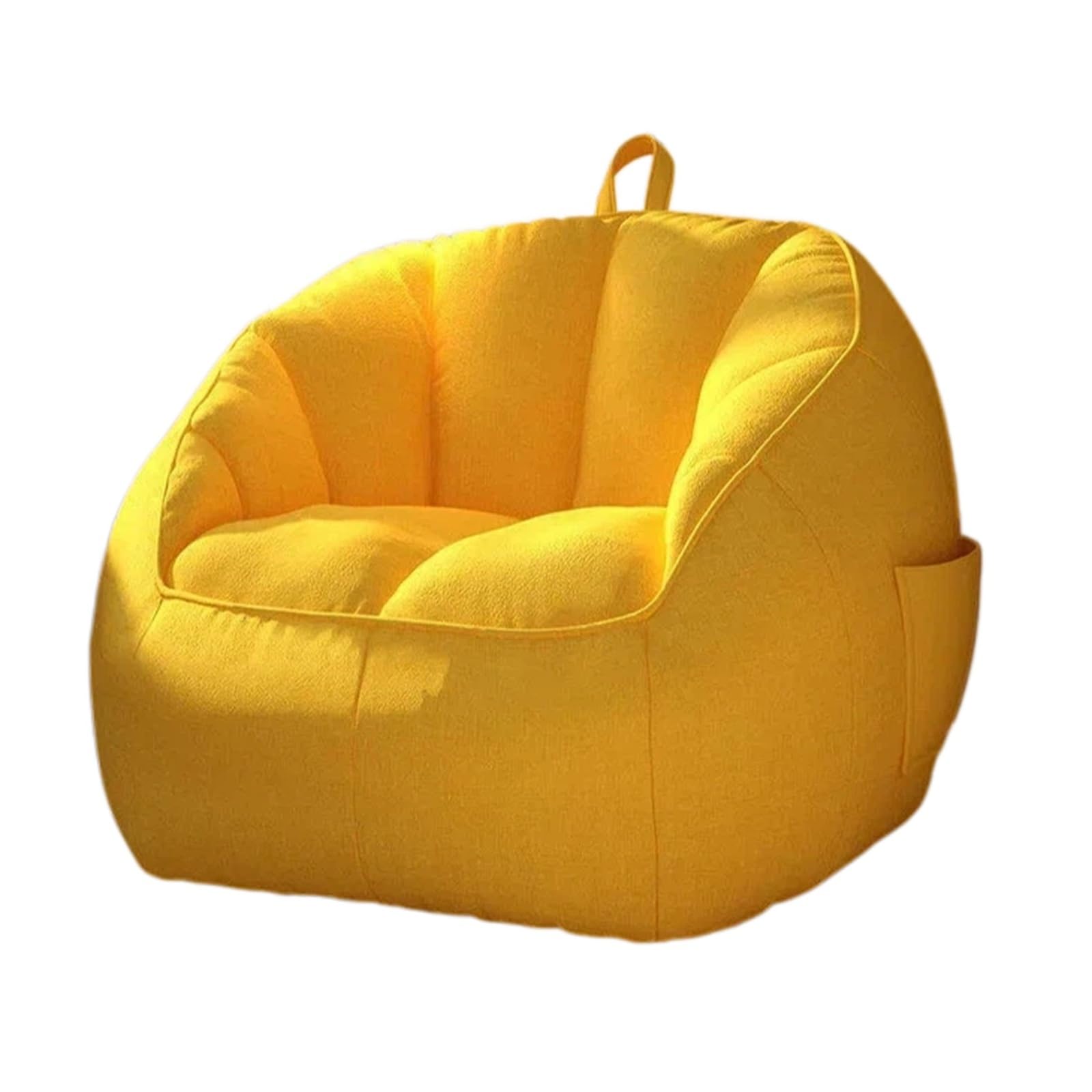 Silla Tipo puf para Exteriores Sofá Perezoso, Silla Tipo puf, sofá Individual for Sala de Estar, anidado Tatami(Yellow,Pequeño)