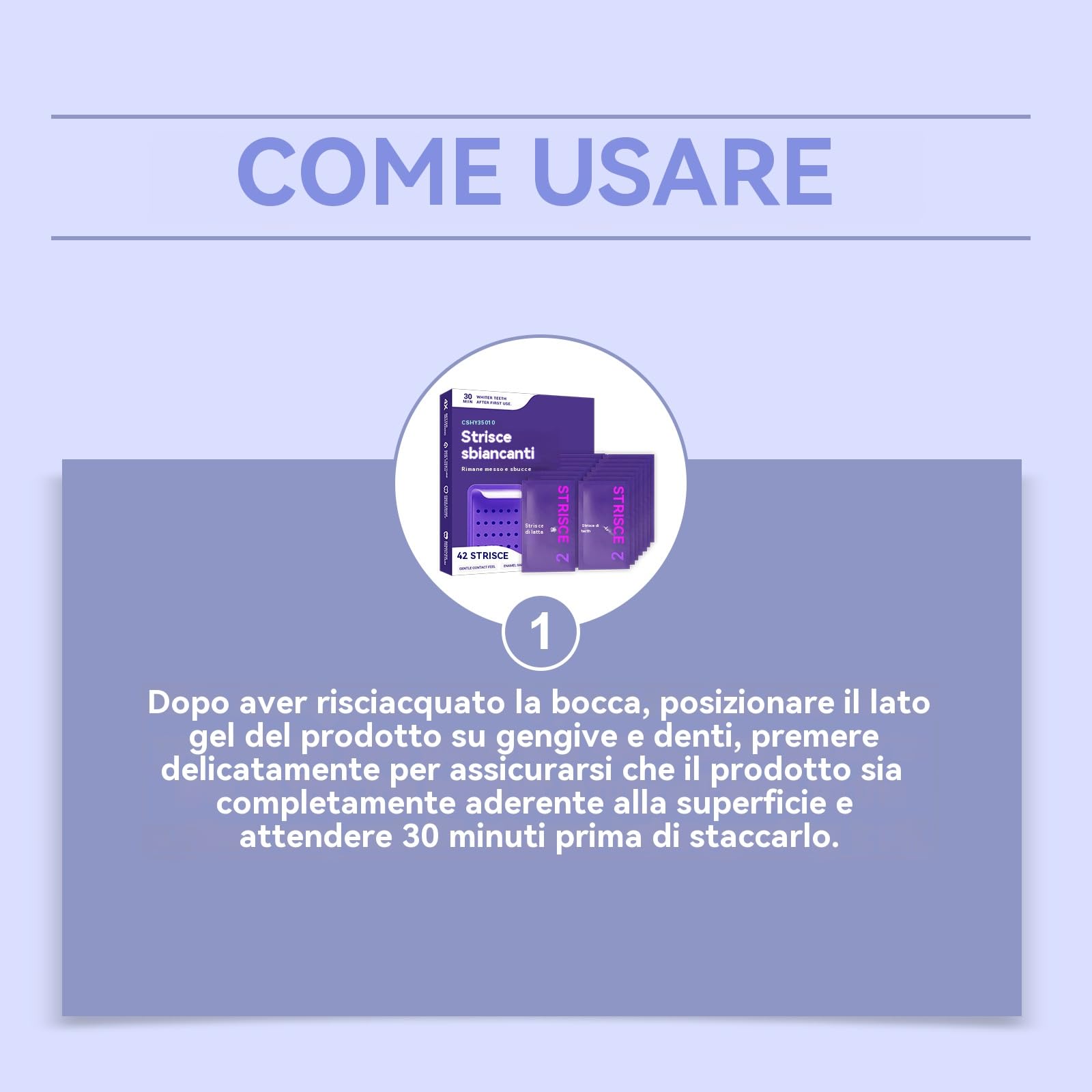 Strisce Sbiancanti Denti - Whitening Strips Senza Perossido per Denti Sensibili, Risultati in 7 Giorni, Sbiancamento Professionale a Casa, Rimuove Macchie Caffè/Vino/Fumo, Sicure per lo Smalt (42pcs)