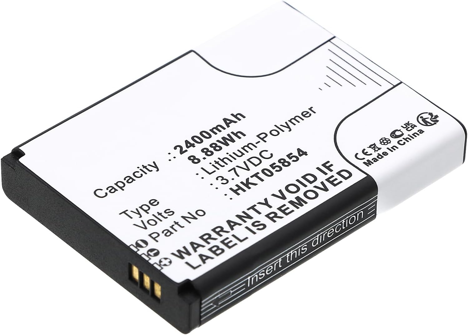 Synergy Digital Satellite Phone Battery, Compatible with Thuraya Satsleeve Hotspot Satellite Phone, (Li-Pol, 3.7V, 2400mAh) Ultra High Capacity, Replacement for Thuraya HKT05854 Battery