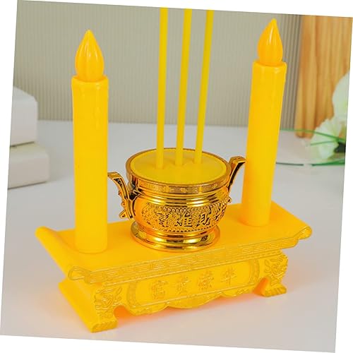 Miniatura 8 de Housoutil Velas de altar Led Vela sin llama Vela Led Luces de té Luz Lámpara de decoración budista Lámpara de vela china Lámpara de vela Led Cónica