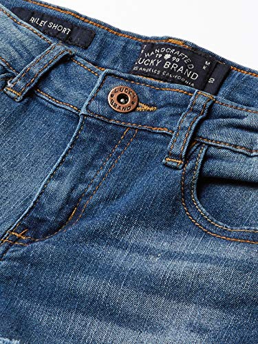 Image of Lucky Brand Girls' Cuffed Jean Shorts, Stretch Denim with 5 Pockets, Mid to High Rise Waist