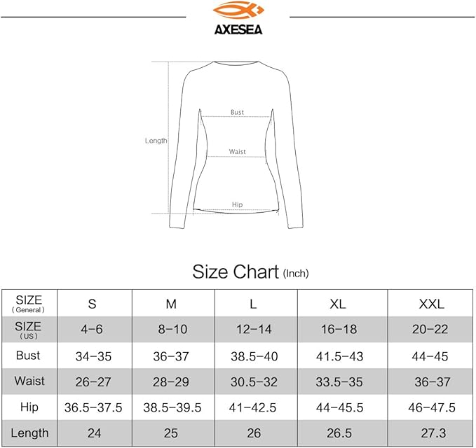The AXESEA Women Rash Guard Long Sleeve Active Top is a stylish and functional swim shirt designed for maximum sun protection. With a UPF 50+ rating, this rash guard helps protect your skin from harmful UV rays while you enjoy outdoor activities like surfing or swimming. The long sleeve design provides added coverage and protection for your arms, making it ideal for extended periods of time in the sun.