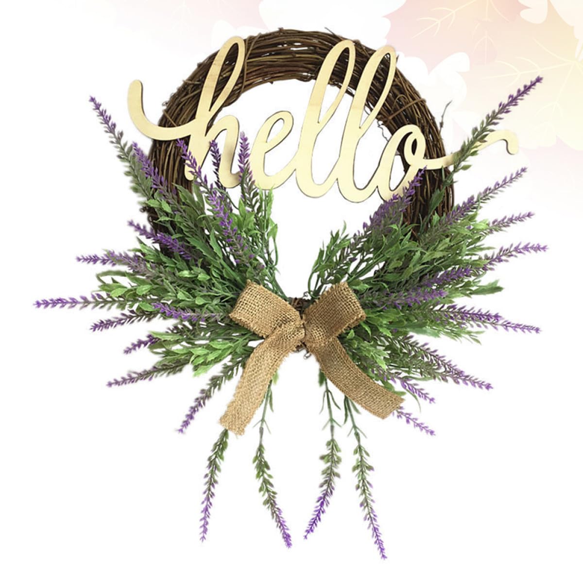 Baluue Künstliche Lavendelgirlande 35,5cm Violett Langlebige Dekogirlande für Haustür Wand und Hochzeit Wetterfest Haushaltssichere Wohnraumdekoration Zufällige Farbe