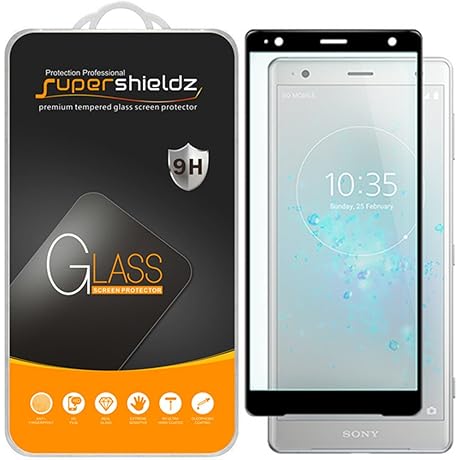 Supershieldz Designed for Sony Xperia XZ2 Compact Tempered Glass Screen Protector, Full...