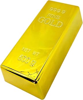 Amazon.co.jp: 金の延べ棒レプリカ 中 金塊 レプリカ ゴールドバー HB
