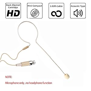 Sujeetec Headset/Headworn Microphone - 3 Pin Mini XLR Head