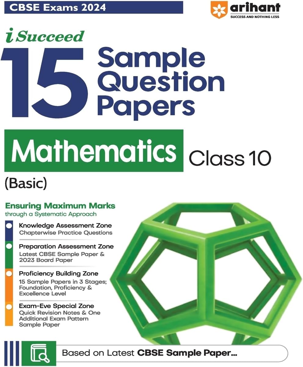 Arihant CBSE Sample Question Papers Class 10 Mathematics (Basic) Book for 2024 Board Exam
