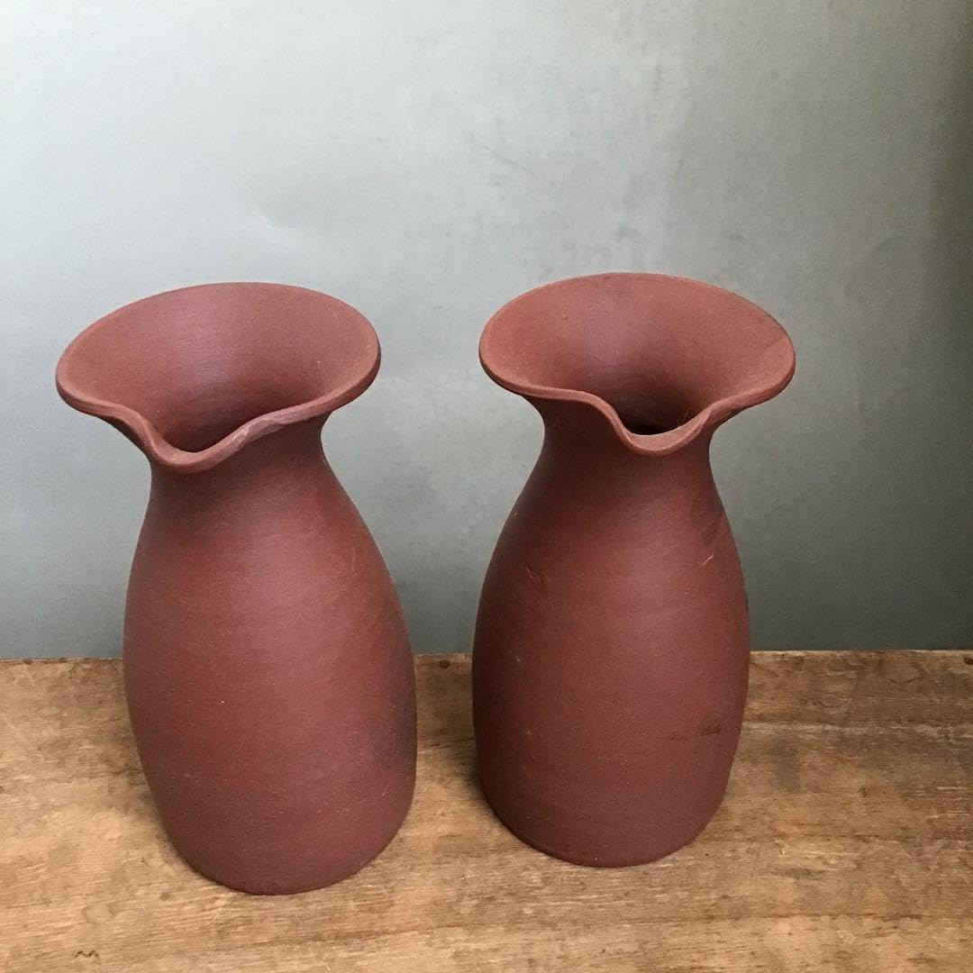 Amazon.co.jp: 古常滑焼 朱泥 陶器 徳利2個セット : Home & Kitchen