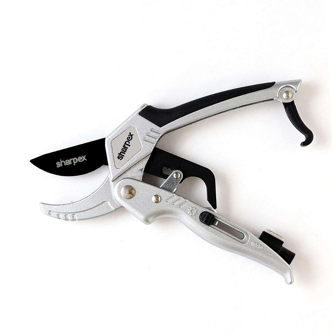 Sharpex Ratchet Garden Pruning Shears, Anvil Type, 3Stage Ratcheting