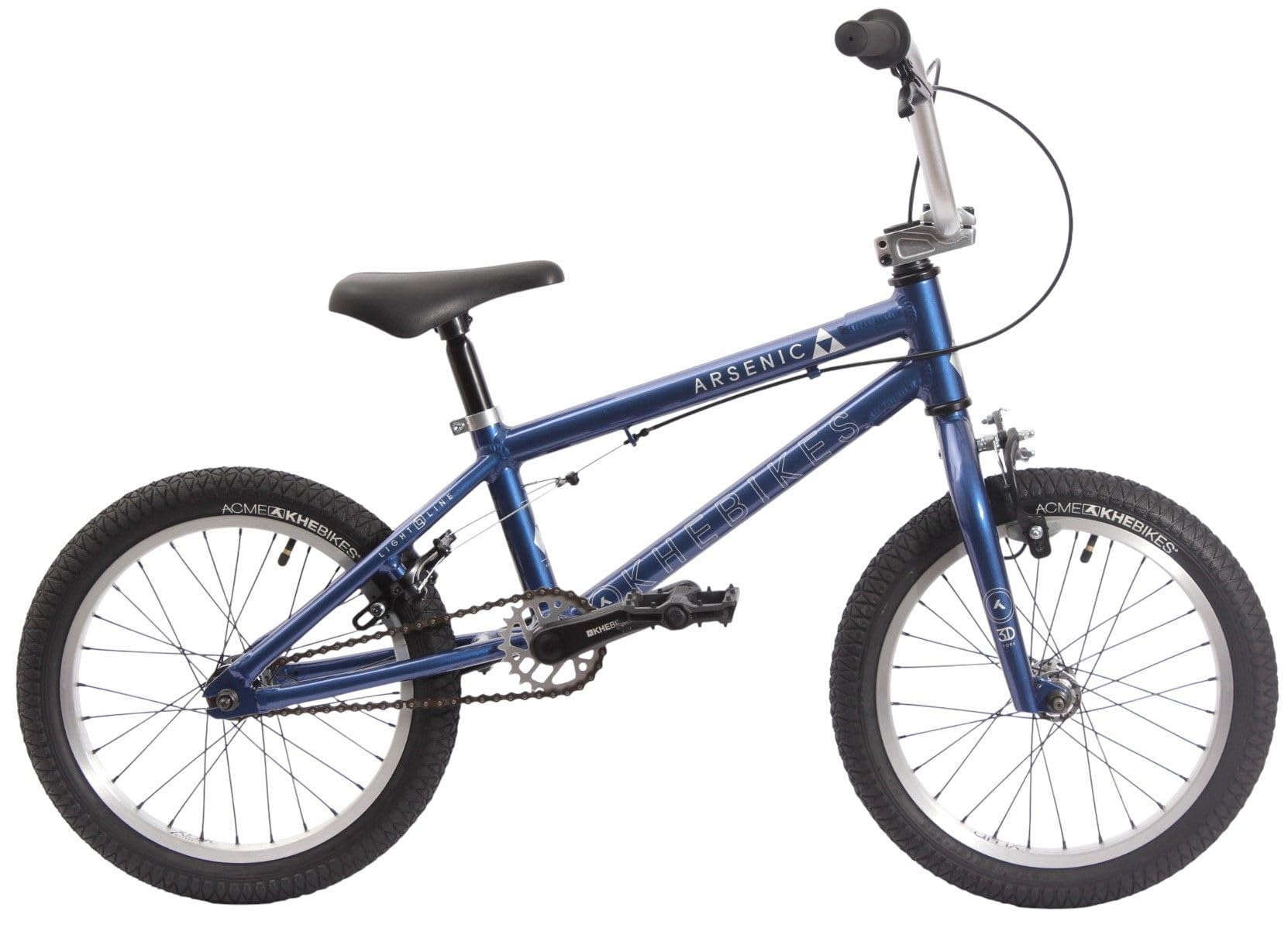 KHE ARSENIC LL 16 Zoll BMX Bike 2025 – 7,9kg leicht, Aluminiumrahmen, Alulenker, U- & Sidepull-Bremse, Two-Tone Reifen, für Kinder ab 110 cm – Freestyle BMX für Park, Street & Pumptrack – Blau