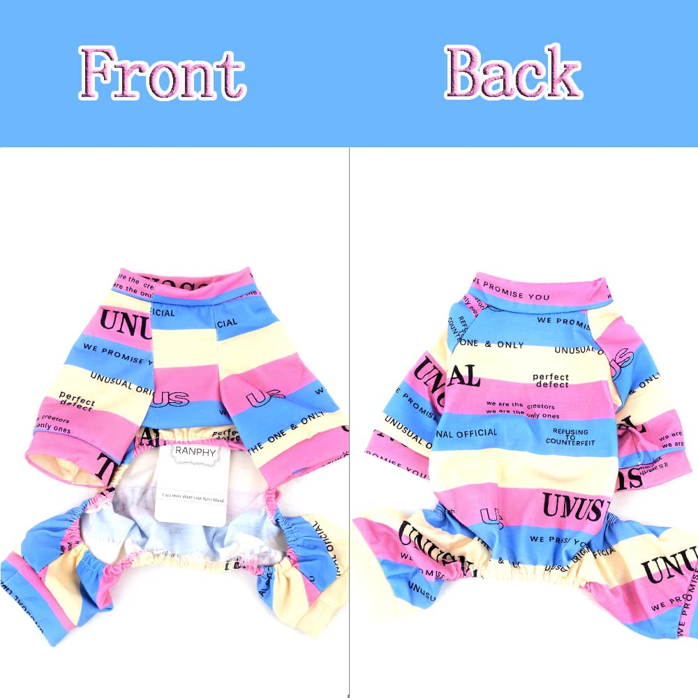 Ranphy Pet Pajamas - Small Dog Cotton Jumpsuit, Striped Pajama Onesie, 4-Leg Romper For Dogs & Cats 14 thumbnail image