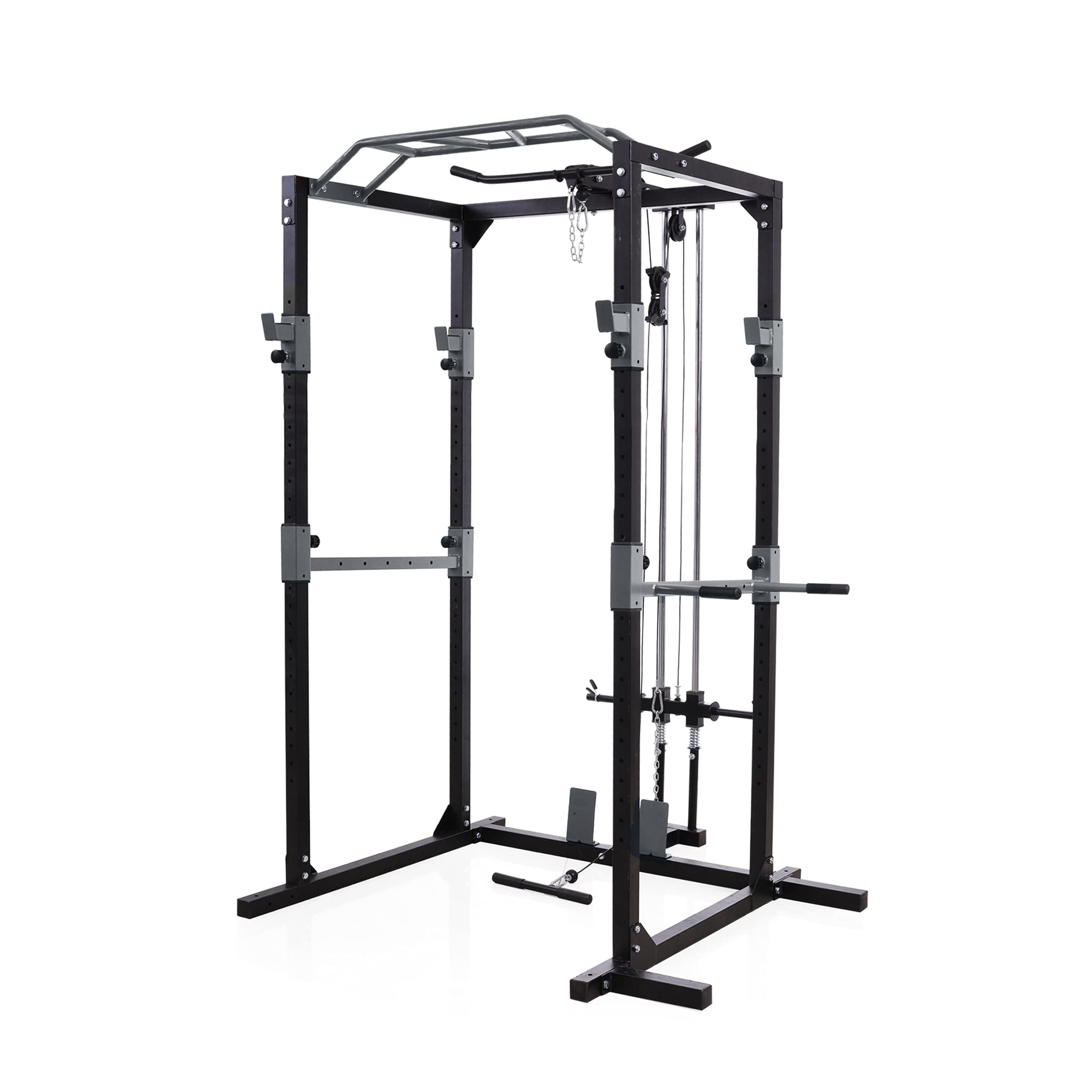 Buy zoomyo Peak Power Power Rack, solid stable steel construction, fitness home gym set with 2