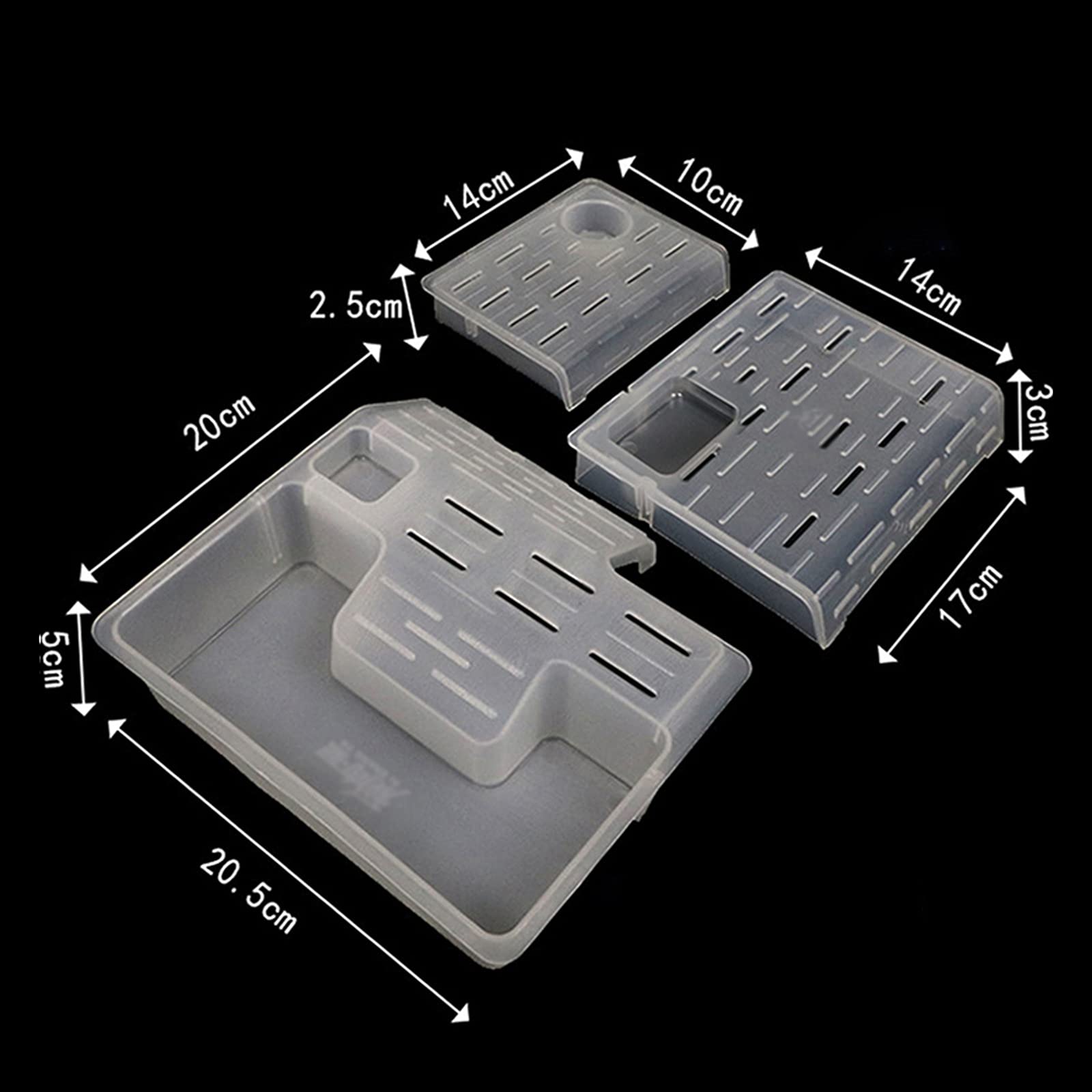 Schildkröten Aquarium Terrarium Mit Sonnenplatz - 30,6x19,6x18,4 Cm Habitat