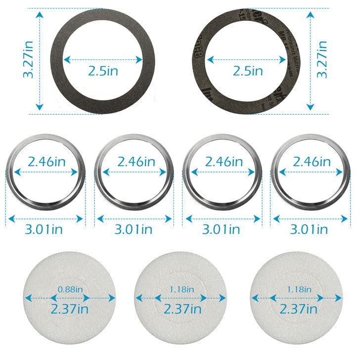 Image of 96010 Water Heater Gasket Kit - Fit for Tank for Use On Atwood Water Heaters, Package Includes 4 x 96010 Rings, 3 x Asbestos Washers and 2 x Gasket(9 Parts)