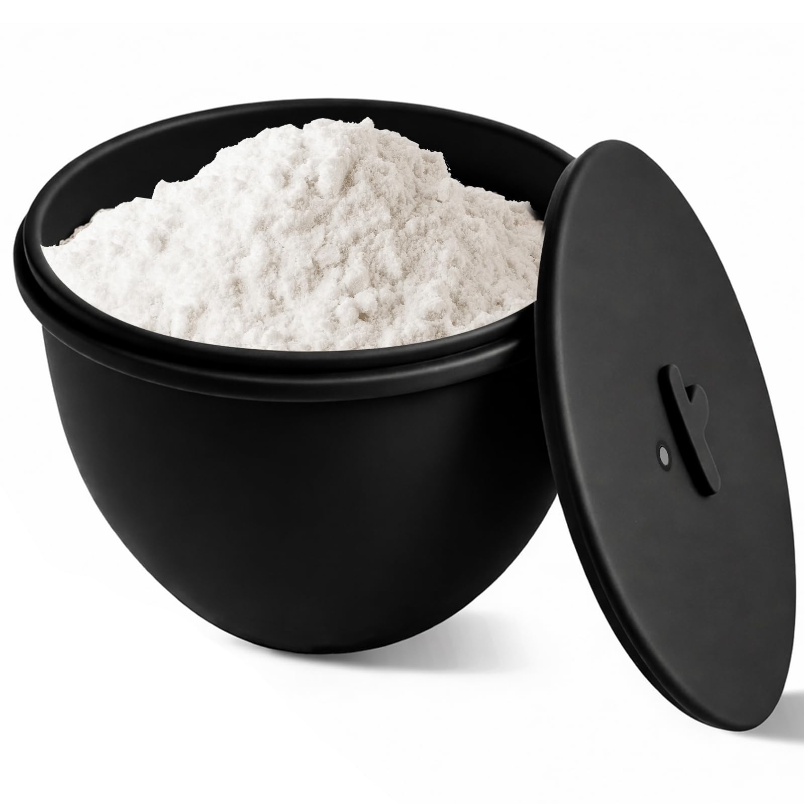 Silikoneinsatz mit Deckel– kompatibel mit KitchenAid/Kitchen Aid Schüssel/Rührschüssel 4,8 L (5 Qt), Schwarz, Rührschüssel mit Deckel, Teigschüssel-Einlage,Schüssel-Einsatz (Liner)