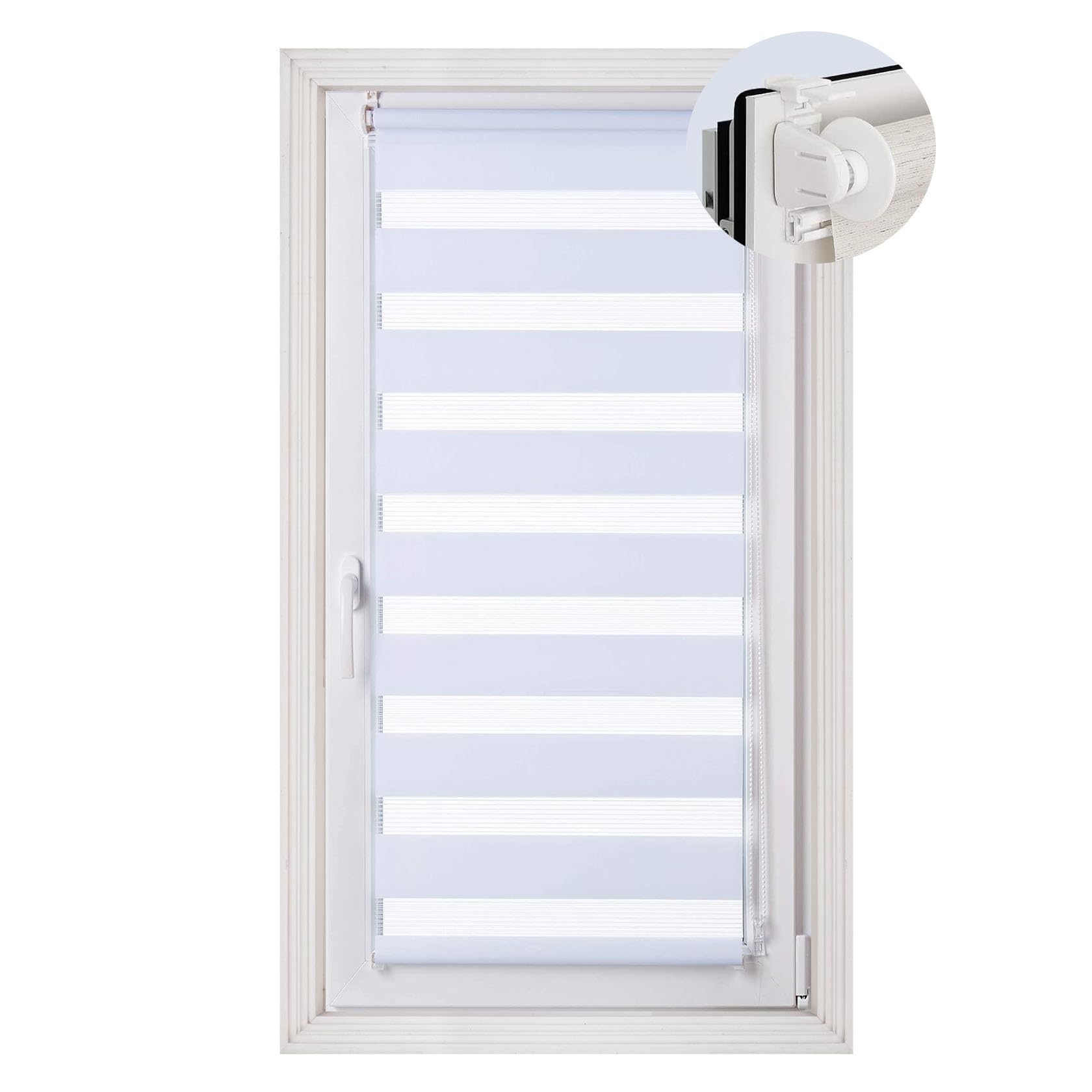 Lijiao White Thermal Blackout Blinds 35 X 210 Cm Insulated Uv Protection, Curtain Roller Blind In A Variety Of Sizes Ideal For Bedroom,