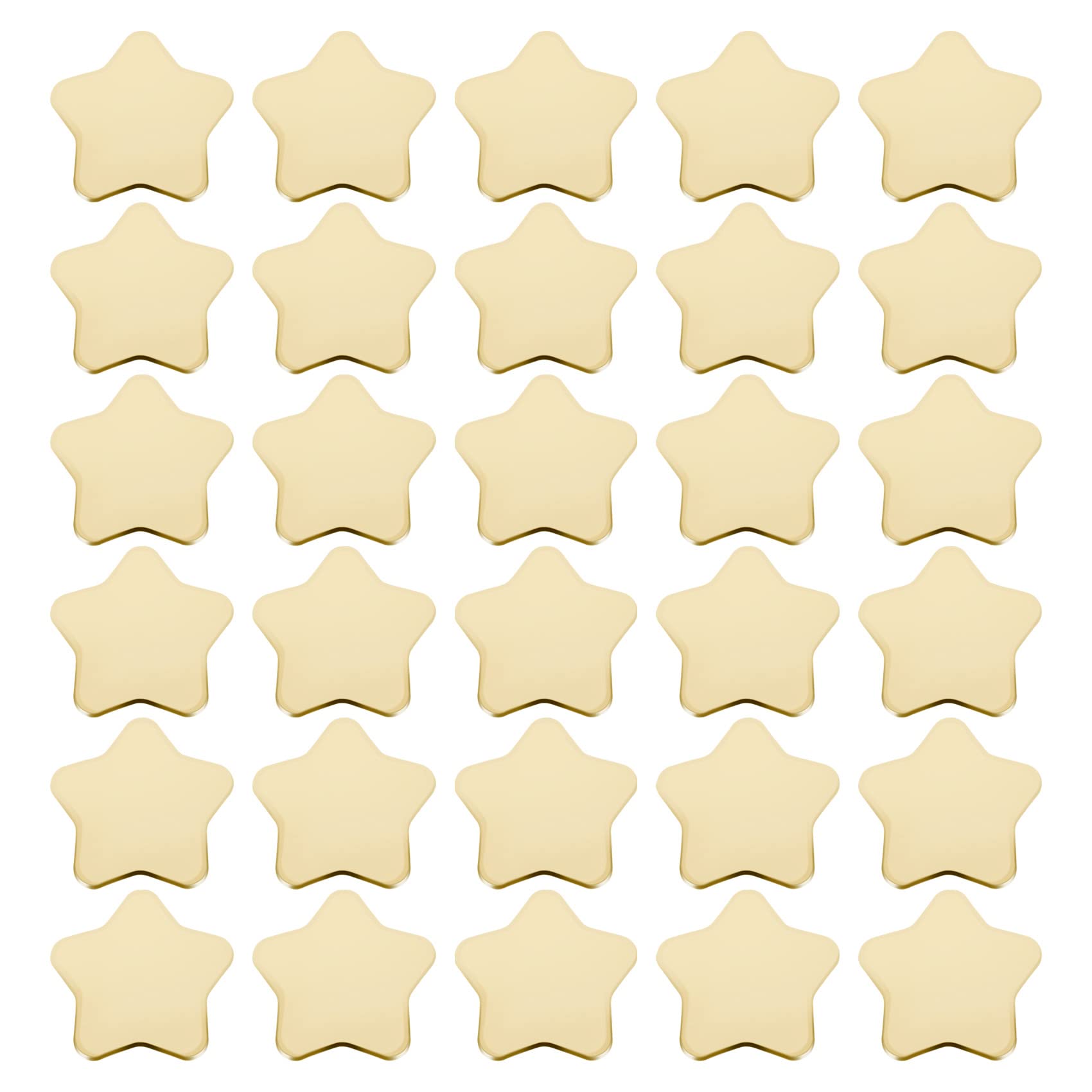 XIAOJUN 30Pcs Star Shaped Paper Plates Gold Disposable Party Plate Pentagram Dinnerware Plate for Tableware Supplies, Gold