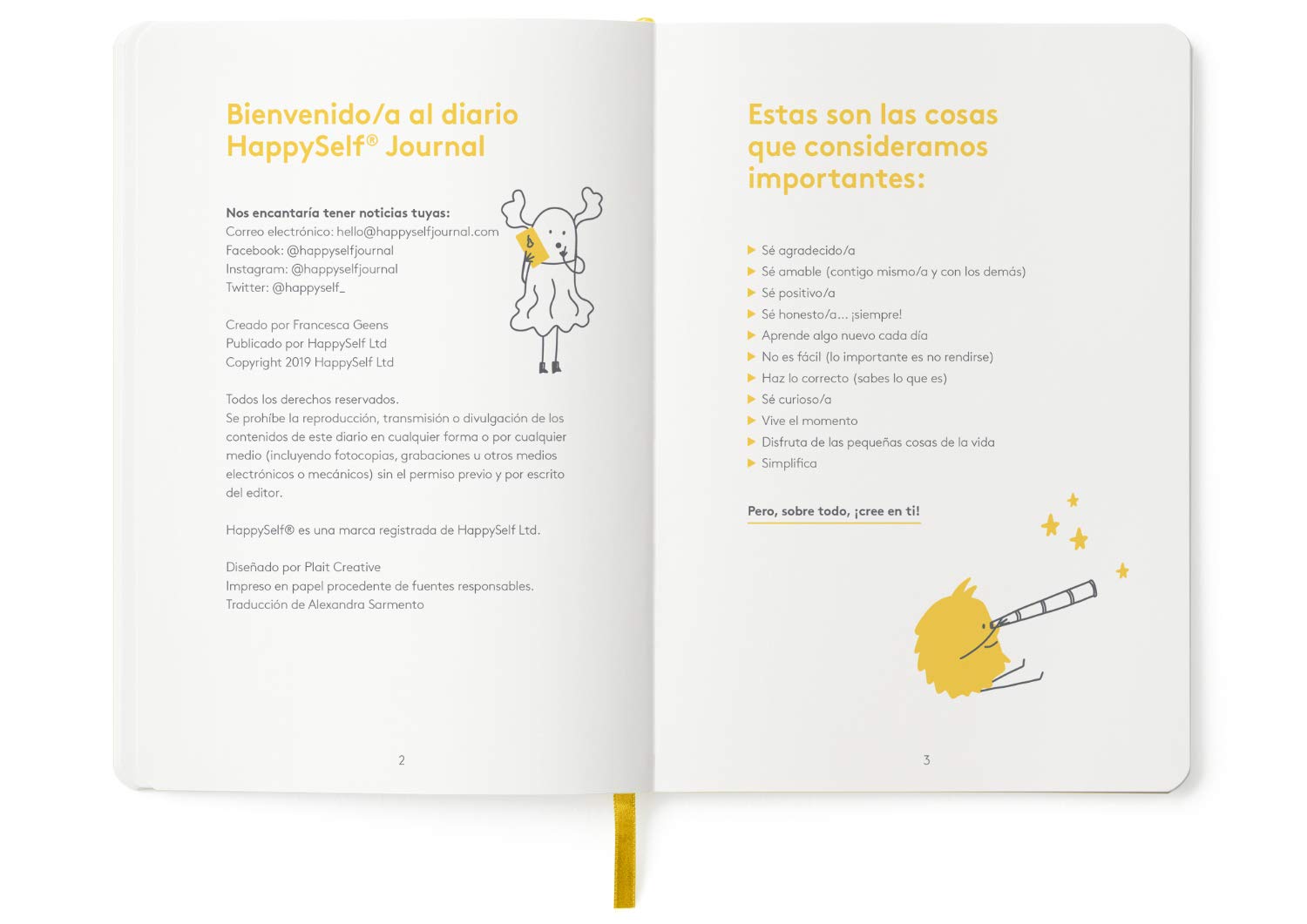 HappySelf Diario - [Edición en español] (Amarillo)