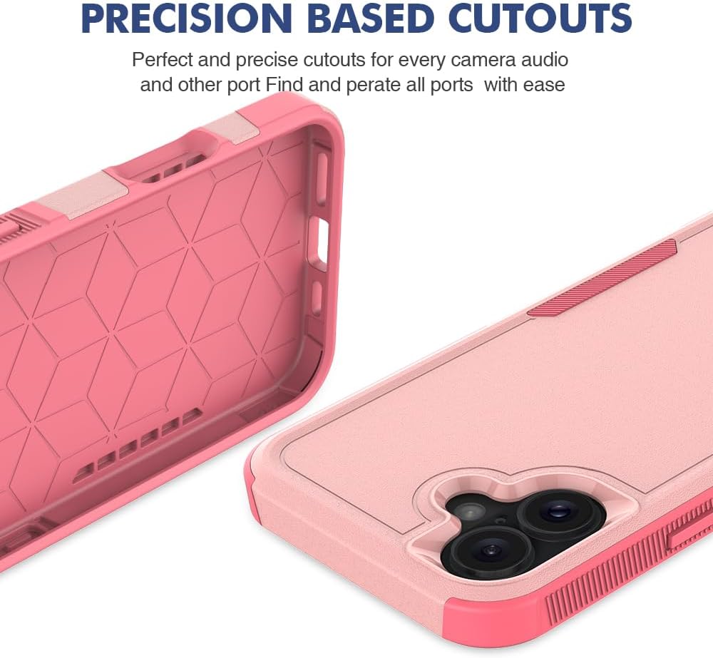 for iPhone 16 Plus Case 6.7 inch,Shockproof, Strong and Durable Phone Protective Case, Pink - Image 5