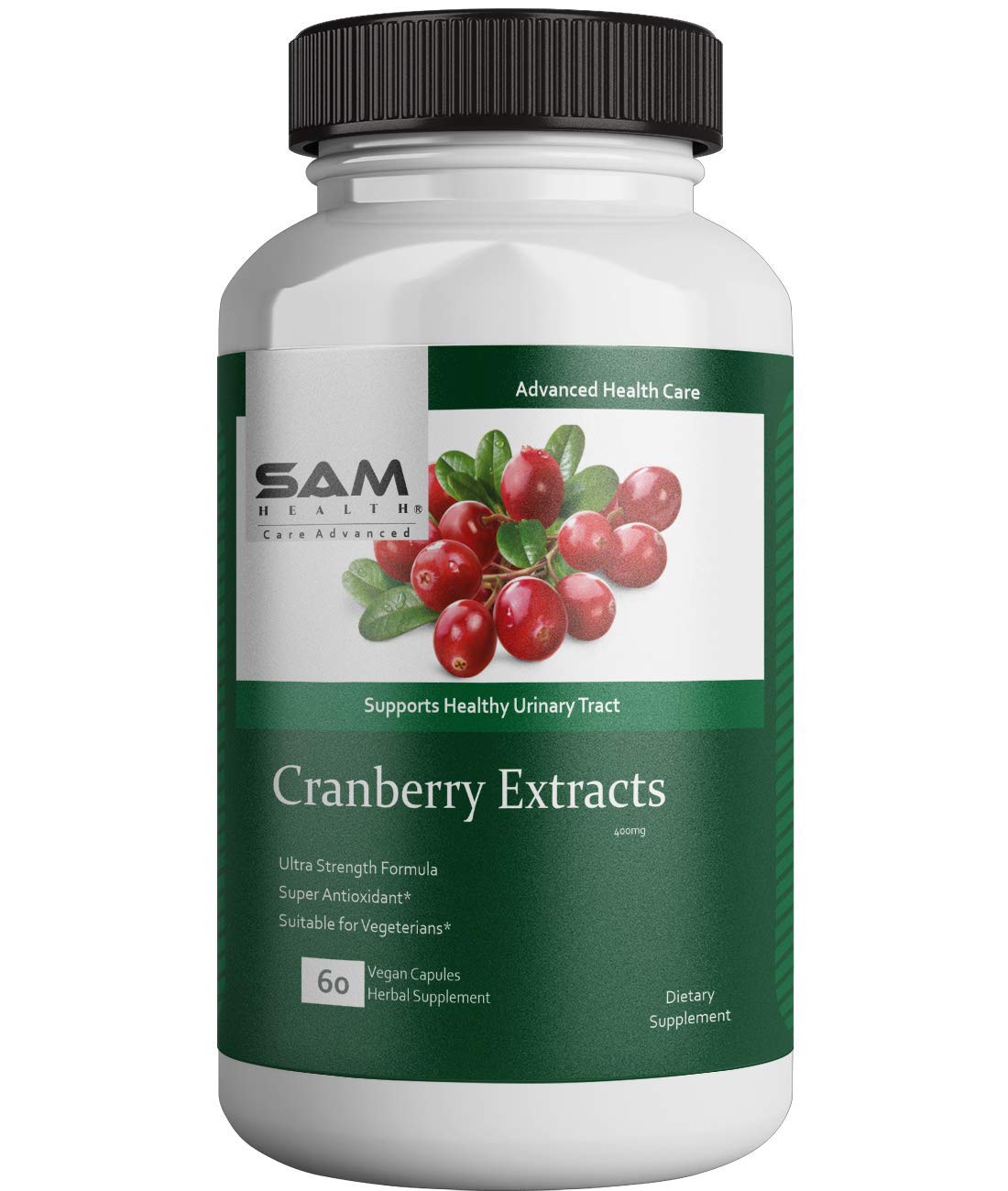 SAM Health Cranberry Extracts 400mg - 60 Vegan Caps