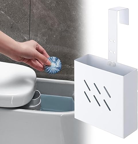 Miniatura 3 de Soporte para pastillas limpiadoras de tanque de inodoro, Percha de almacenamiento de acero inoxidable, Gancho ajustable Caja limpiadora de inodoro,
