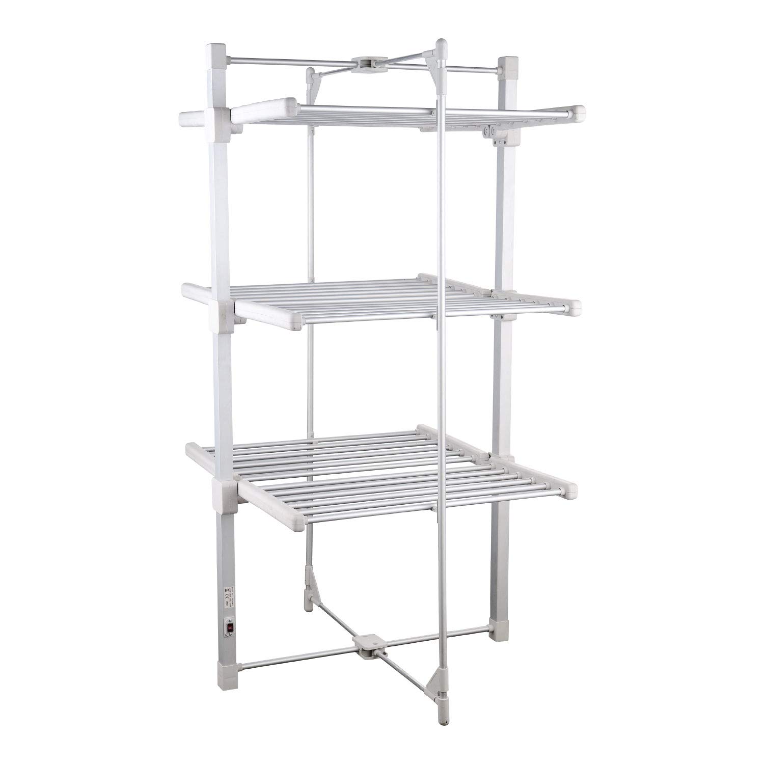 3 Tier Heated Airer Electric Clothes Airer 36 Rails Deluxe Portable