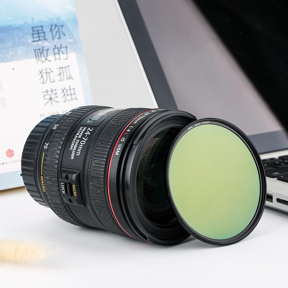JJC 67 mm ND64 6 Stop Filtro a Densità Neutra per Canon EF-S 18-135mm F3.5-5.6 RF 24-105mm F4-7.1 per Sony FE 24-70mm F4 Obiettivo, Riduzione Dell'esposizione ND 64 Filtro con Custodia del Filtro