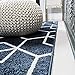 JONATHAN Y SEU101H-8 Tumbling Blocks Modern Geometric Indoor Area-Rug Contemporary Casual Easy-Cleaning Bedroom Kitchen Living Room Non Shedding, 8 X 10, Navy/White,JSEU101H8