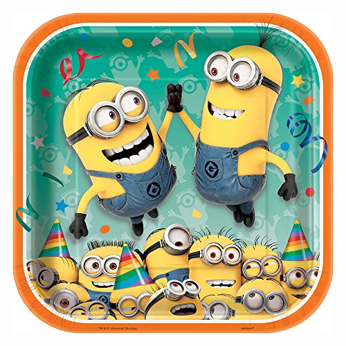 Square Despicable Me Minions Dinner Plates, 8ct - //coolthings.us