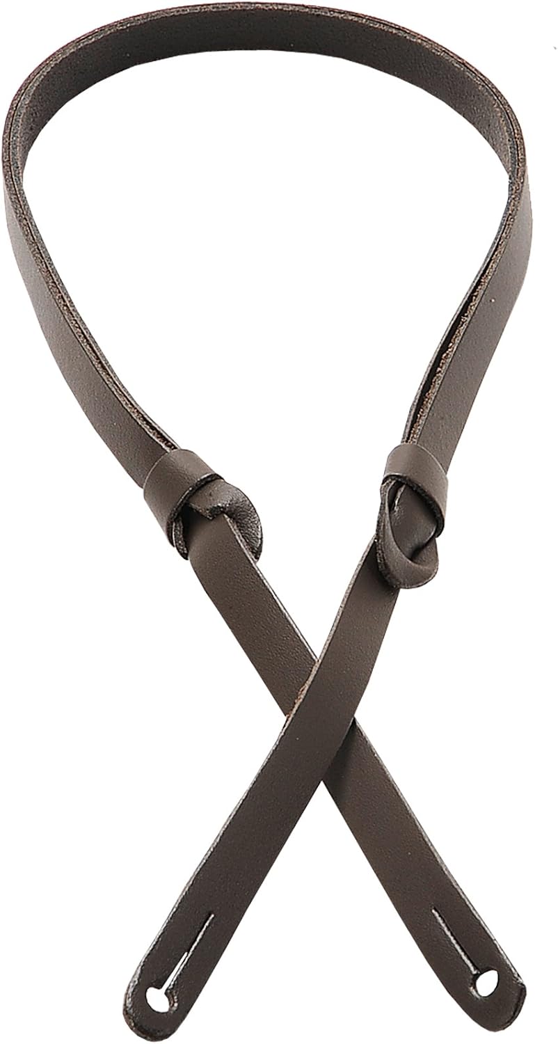 Levy's Leathers 1/2" Carving Leather Mandolin Strap,Dark Brown
