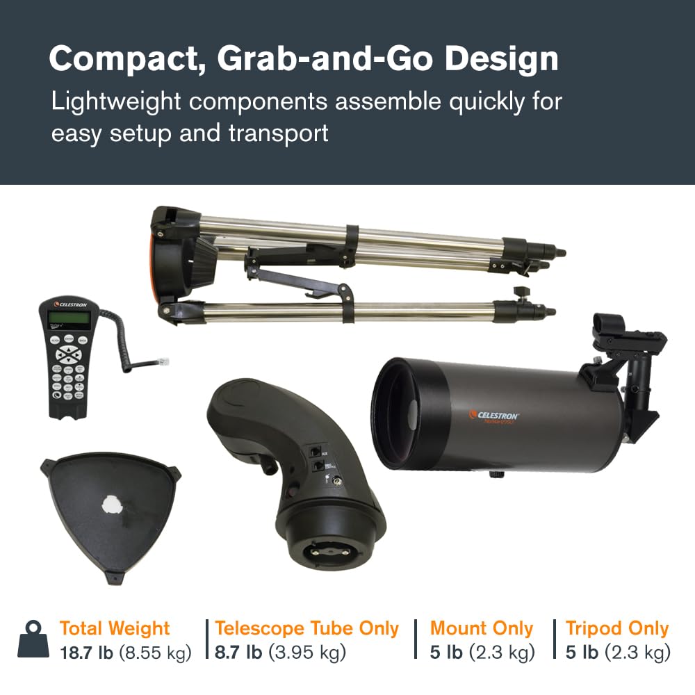 Celestron 22097 NexStar 127SLT-Mak Portable Computerised Maksutov-Cassegrain Telescope, Grey