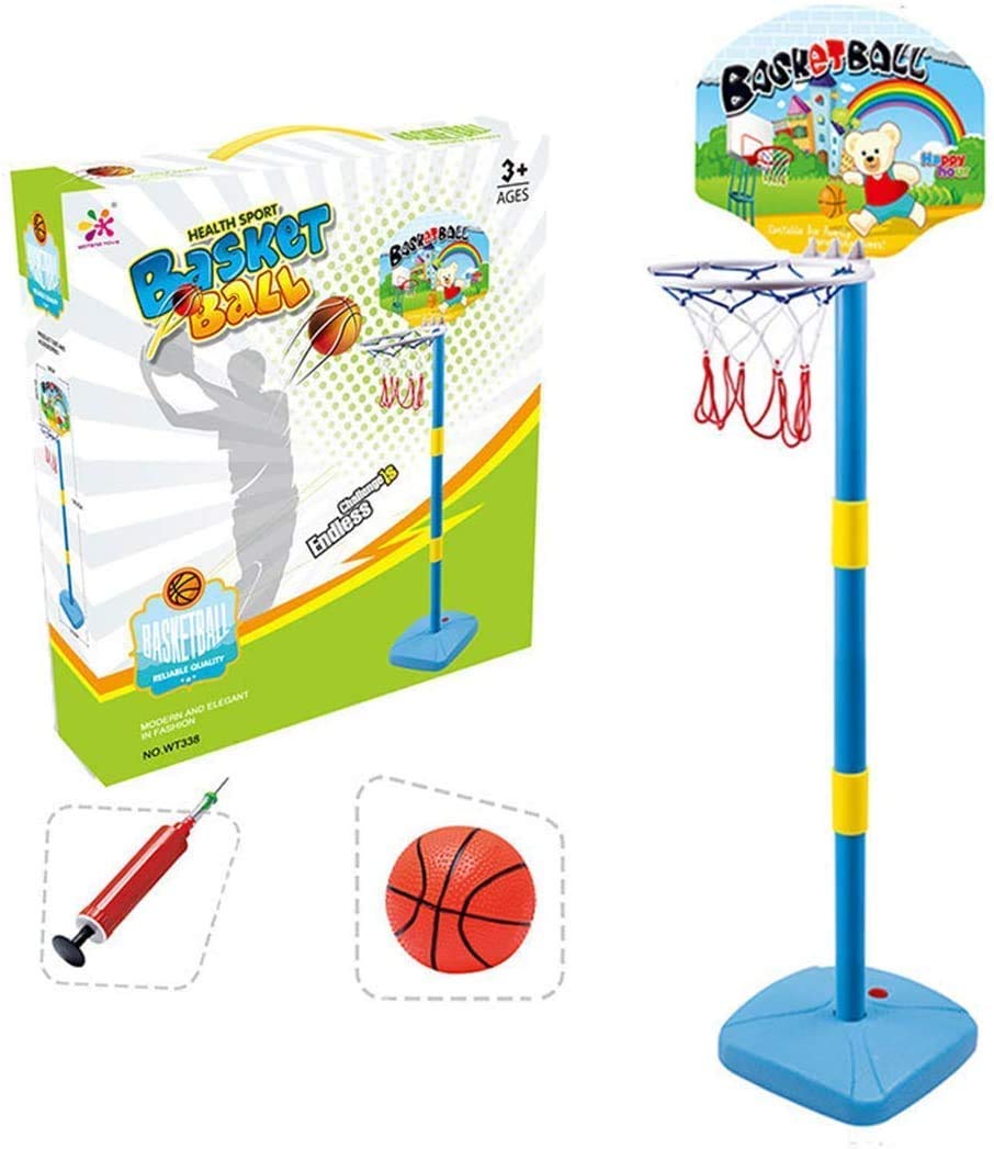 Kids Basketball Hoope and Stand, Portable Basketball Backboard with Inflator for Outdoor Indoor Sports Game DYWFN
