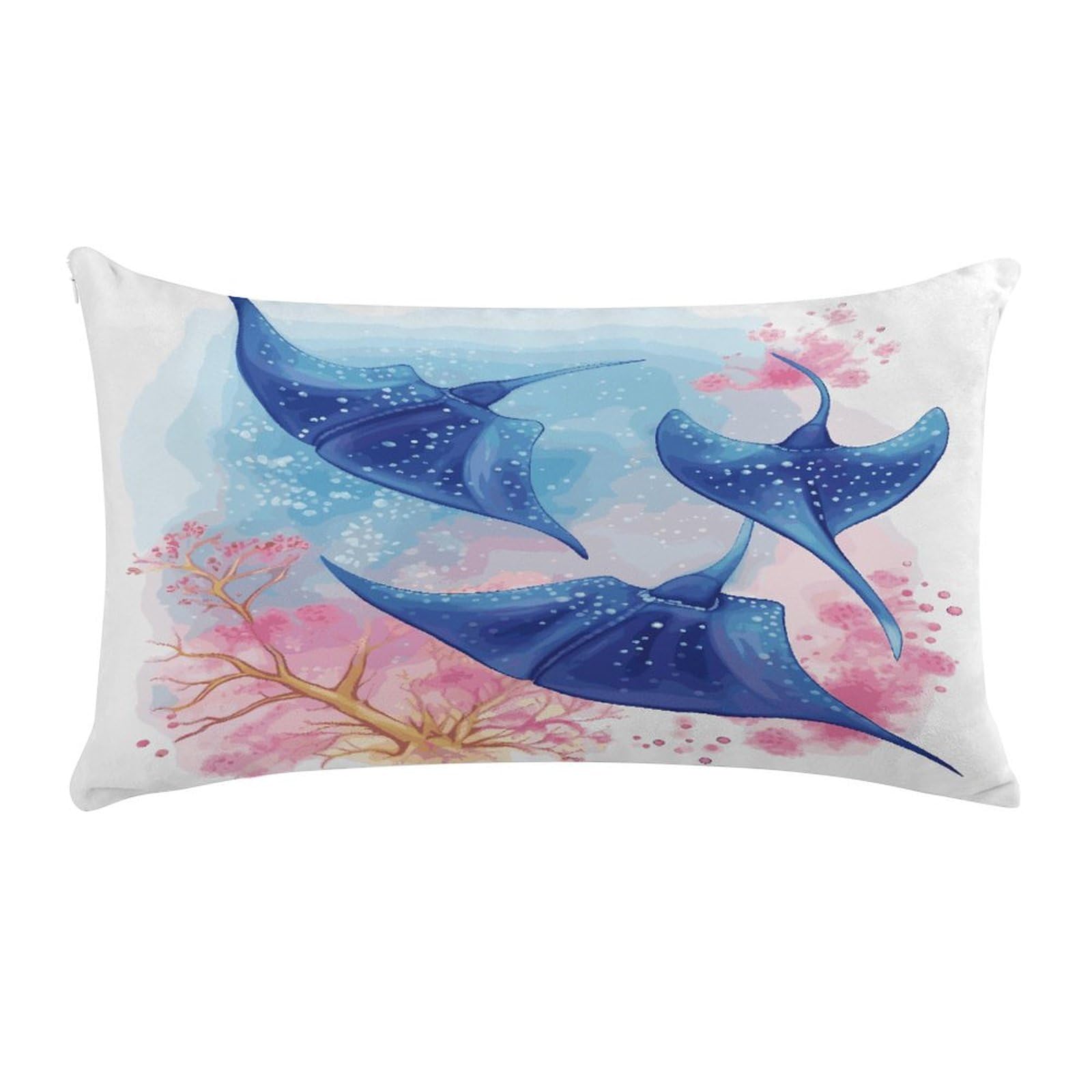 Wsoihfec Style Sea Animals Stingrayscushion Case Throw Pillow Cover