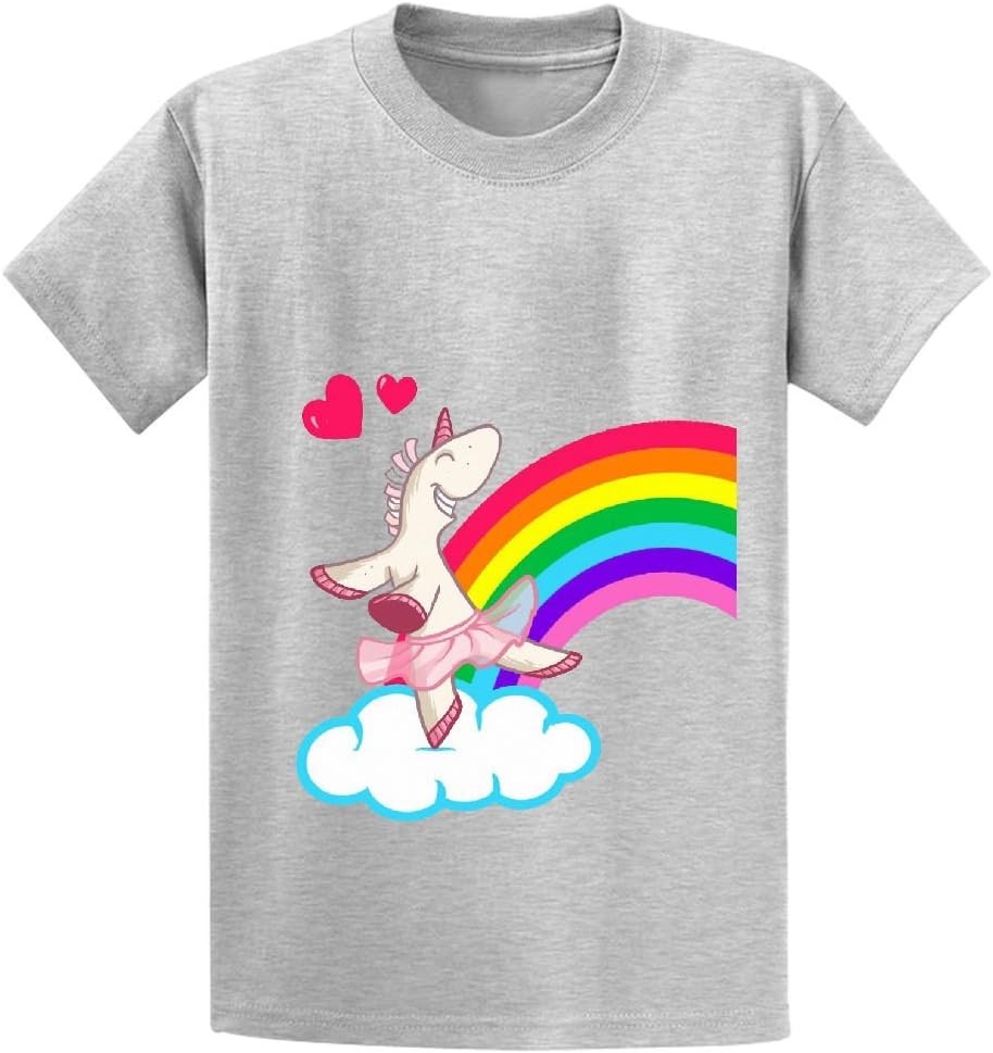 Snowl The Geekies Rainbow Unicorn Youth Crew Neck Customized T Shirt