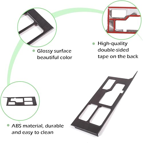Miniatura 4 de LLKUANG Marco de protección para panel de palanca de cambios de consola central compatible con ToyotTundra Sequoia 2022 2023, accesorios de cubierta