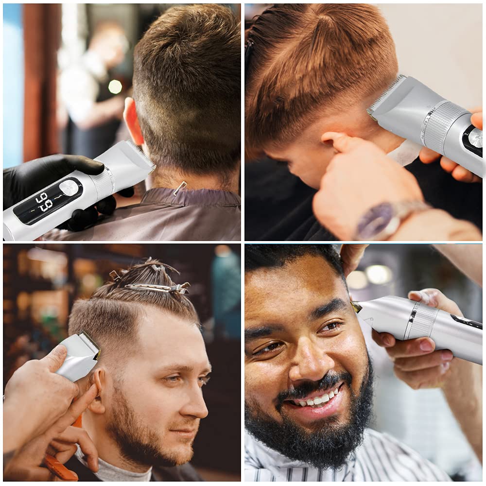Professional Hair Clippers for Men Kids Family Waterproof Hair Trimmer Cordless Rechargeable Led Display Hair Cutting Rechargeable Electric Hair Trimmer : Beauty & Personal Care