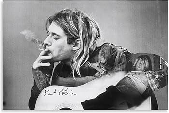 Amazon.co.jp: ニルヴァーナカートコバーン写真ポスター 絵画 ポスター