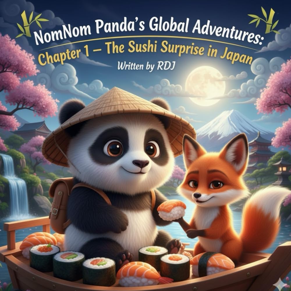 Nom Nom Panda Chapter 1: The Sushi Adventure | A Cute Story About Curiosity, Food & Friendship: An Adorable Illustrated Bedtime Story for Kids Ages ... Joy of Exploring (NOM NOM PANDA ADVENTURE)