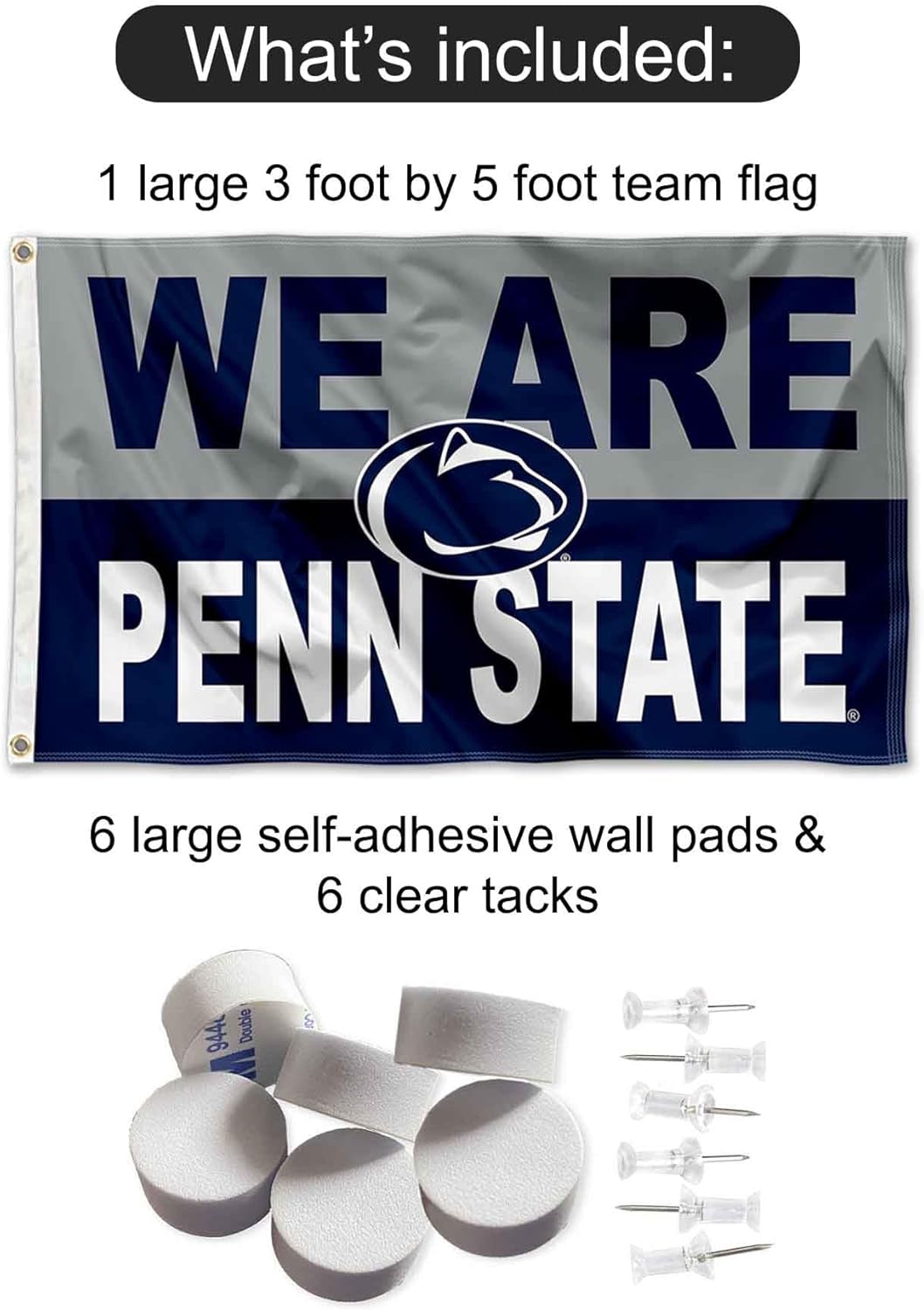 Penn State Nittany Lions We Are Banner and Tapestry Wall Tack Pads