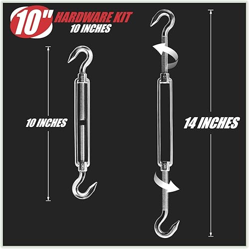 Miniatura 6 de ColourTree Juego de herramientas para toldo tipo vela triangular, fácil de tensar, acero inoxidable de grado militar 316 (kit de herramientas de 10