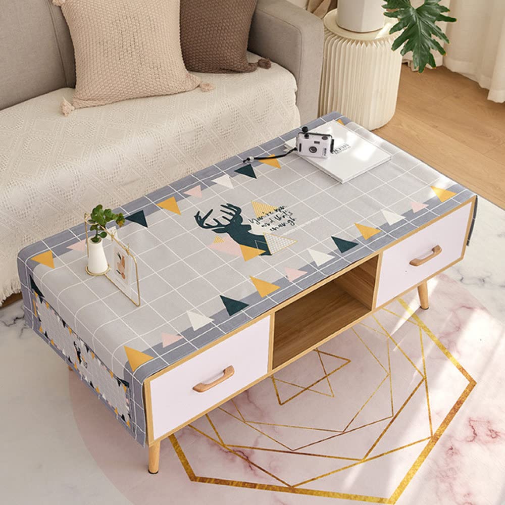 Nappe rectangulaire imprimée moderne en coton épais Design10 80x190