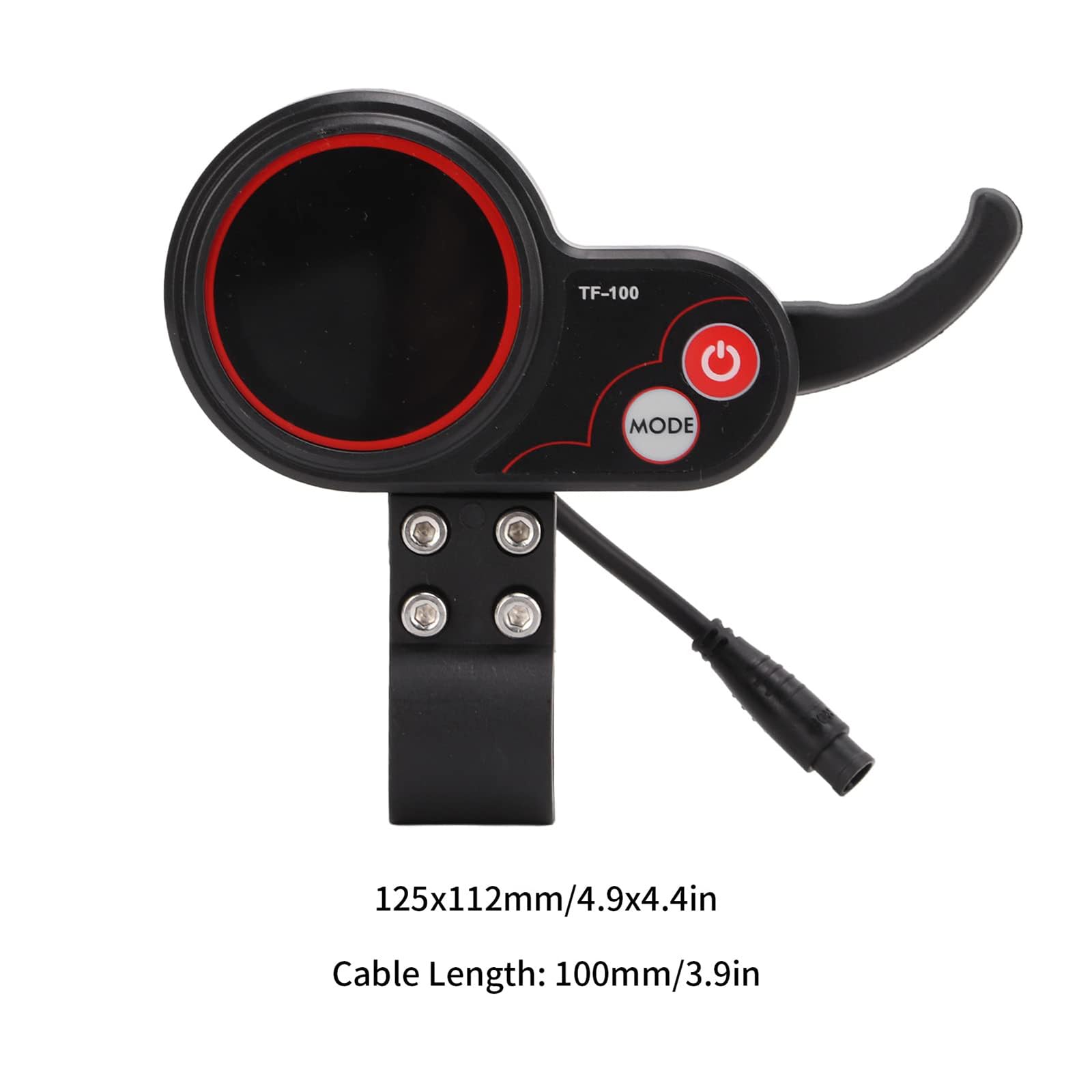 Schermo LCD per scooter con luminosità regolabile, multifunzione, velocità, chilometraggio e batteria, schermo leggibile diurno e notte