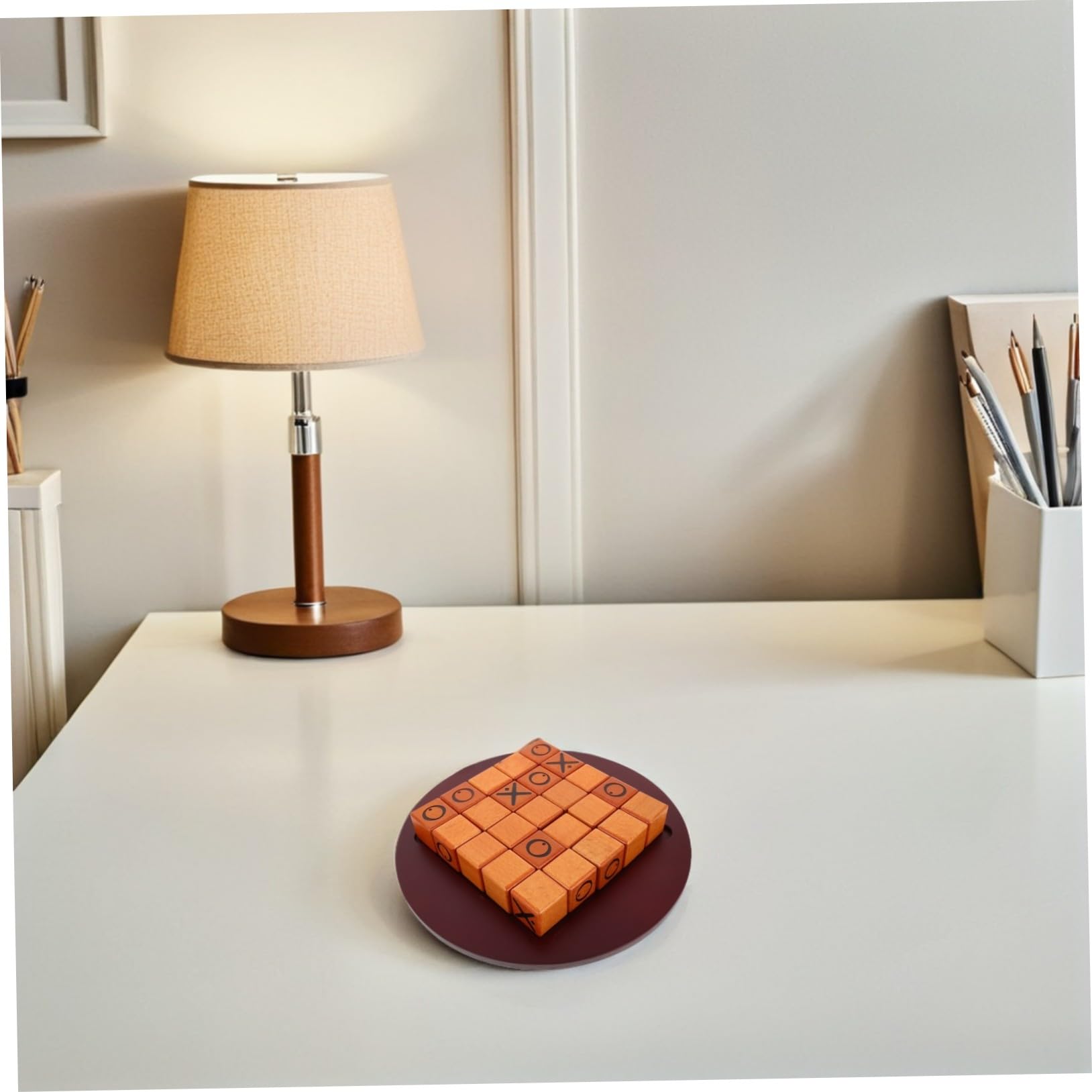 ibasenice Jeu de Stratégie Bois avec Bœuf à Pousser Jeu Échecs de Société pour Garçon Fille et Famille pour Jouer Maison ou Extérieur