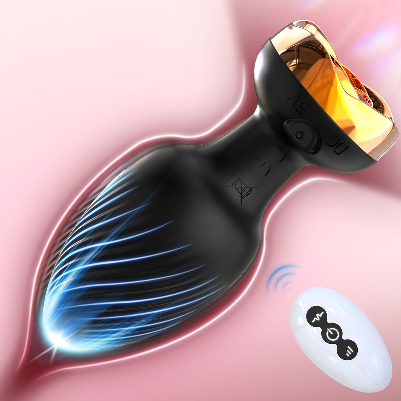 Plug Anales,con Vibración xxl Dildo Anal Vibradorador Mujer Juguetes eróticos para Pareja Sexuales con Mando a Distancia Consolador Butt Plug Anales Consoladores.. para mujer 10 Modos Carga, A26022808