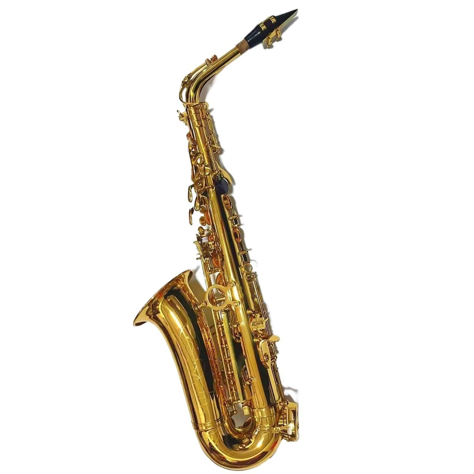 Saksofon Saksofon Altowy Eb, Mosiężny, Złoty Lakier, Instrument Muzyczny, Saksofon E-płaski Z Akcesoriami Do Futerału