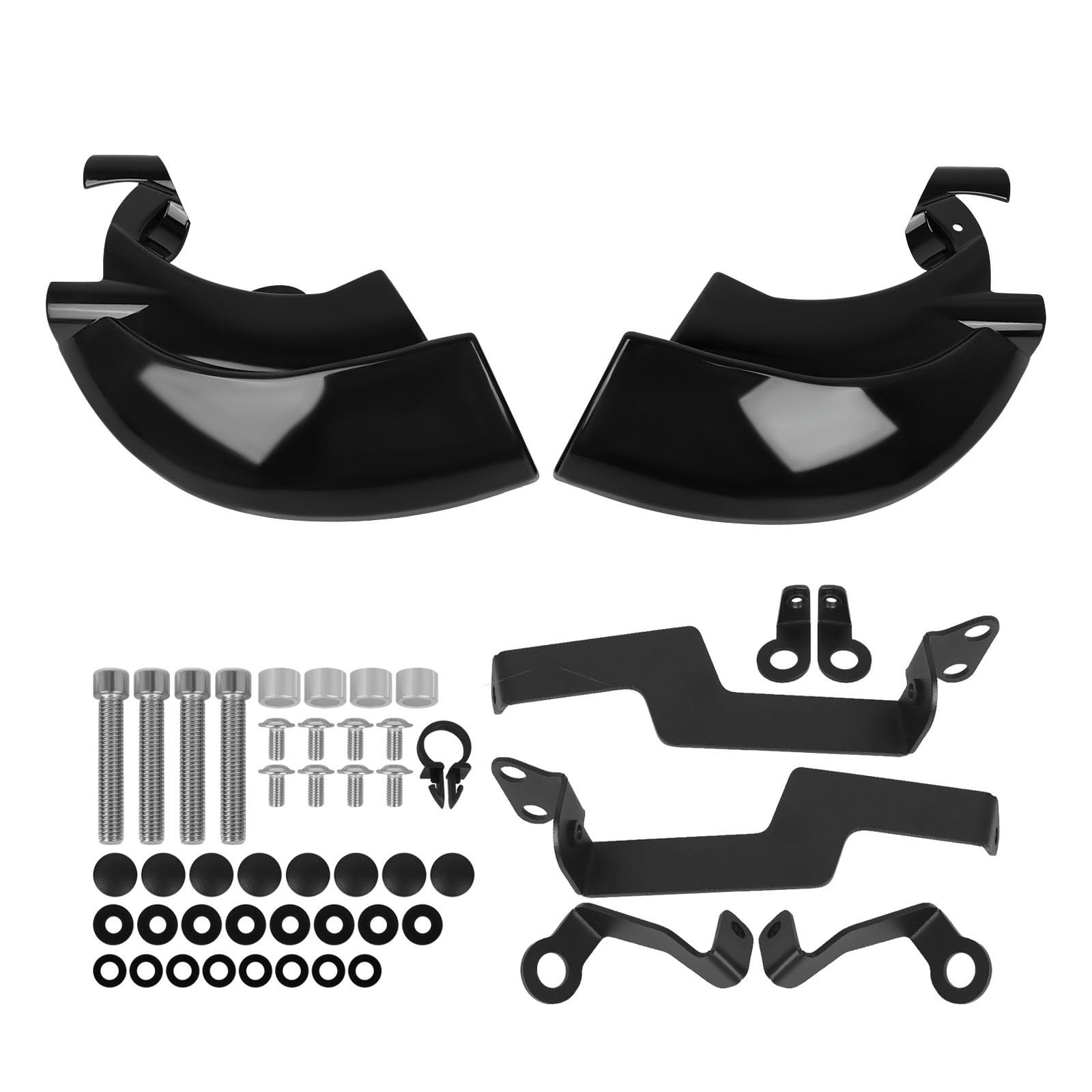 Compatible con Cubierta Lateral refrigeración Pinza Freno ABS | Ajuste la dirección del flujo de aire y evite que los desechos del camino bloqueen la ventilación.(Glossy black)