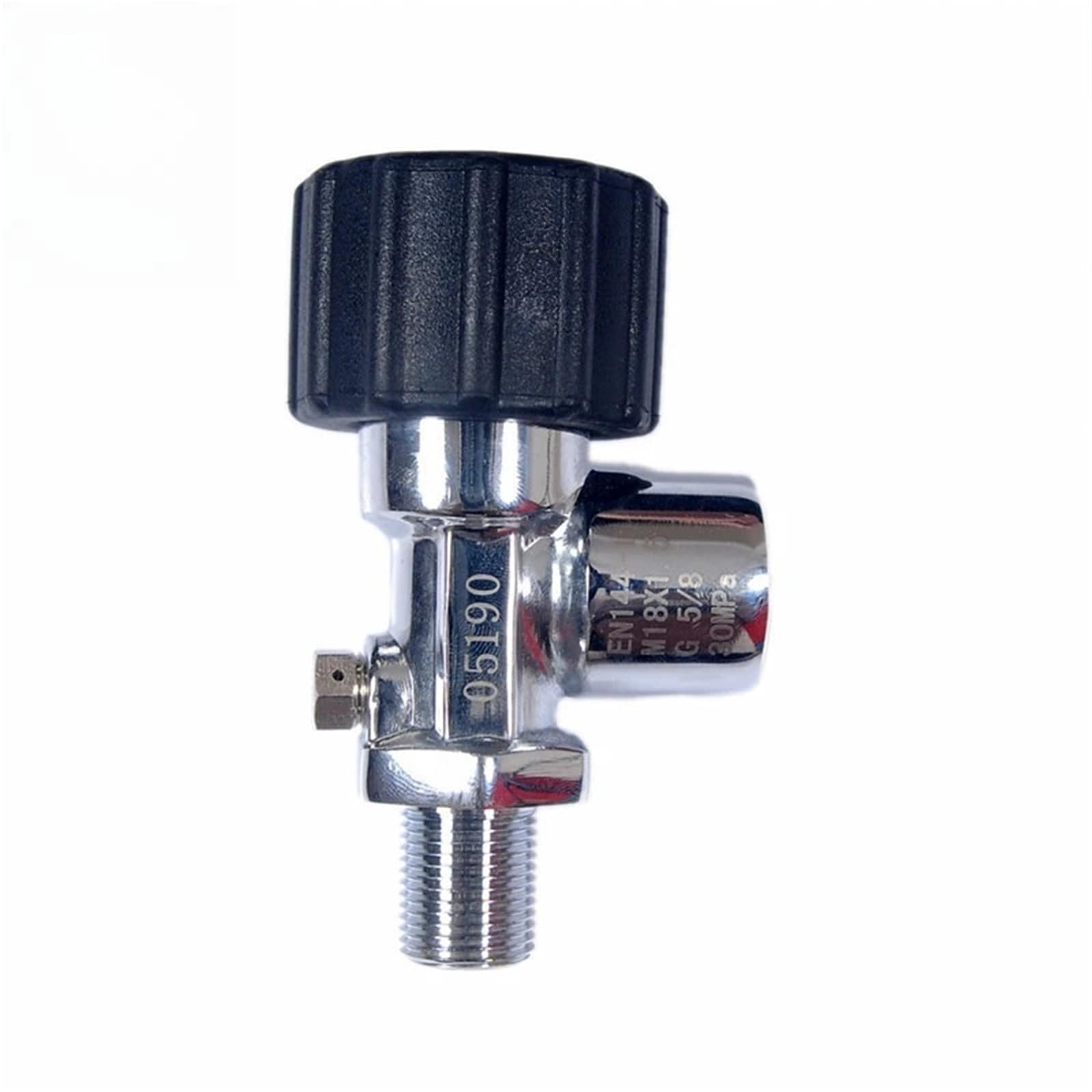 Kopfventil G5/8 Kohlefaser-Gasflaschen-Atemschutzventil, großes auf kleines integriertes Aufblasgelenk M18 * 1,5(2)